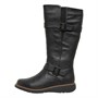 Board Angels Womens Long Wedge Boots Black