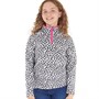 Board Angels Girls 1/4 Zip Printed Microfleece Top Leopard/Pink