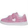 Board Angels Girls Metallic Heart Trainer Pink Metallic