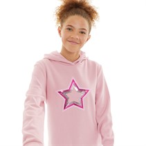 Board Angels Girls Longline Hoodie Pink