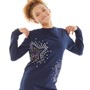 Board Angels Girls Longline Sweater Navy