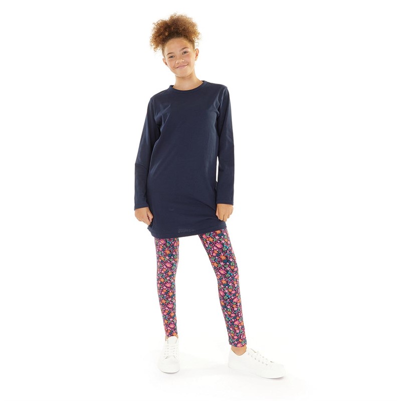 Board Angels Girls Longline Top And Legging Set Navy