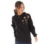 Board Angels Womens Star Print Hoodie Black