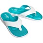 Board Angels Womens Memory Foam Toe Post Sandals White/Turquoise