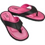 Board Angels Womens Memory Foam Toe Post Sandals Black/Cerise