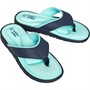 Board Angels Womens Memory Foam Toe Post Sandals Navy/Aqua