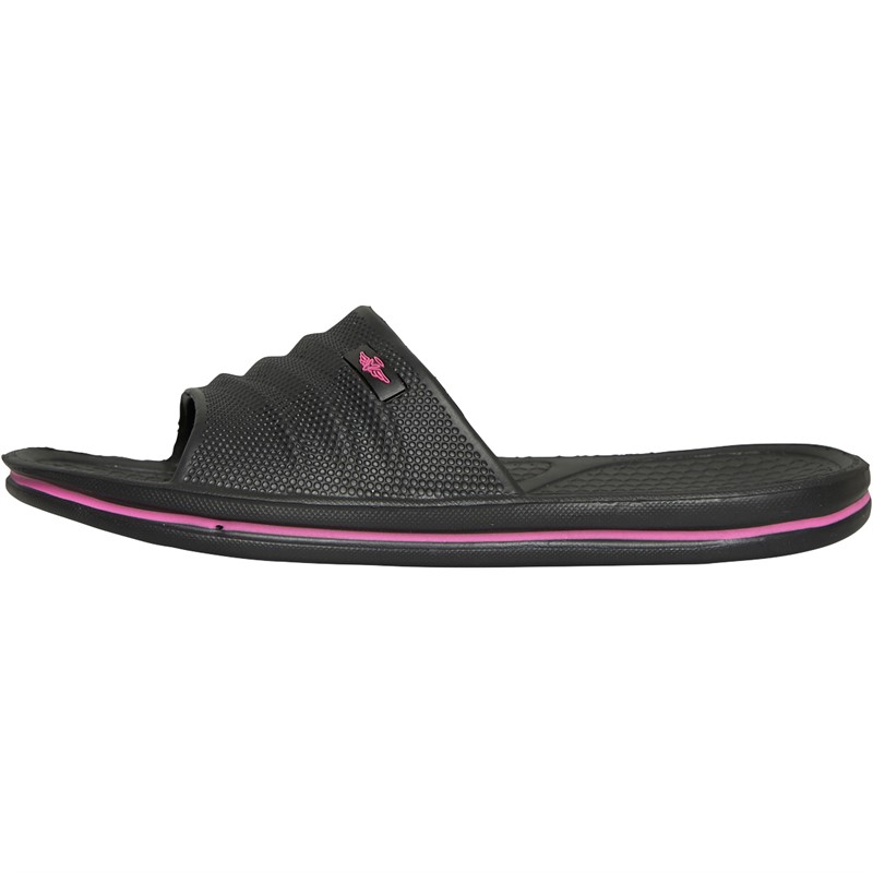 Black and pink discount sliders