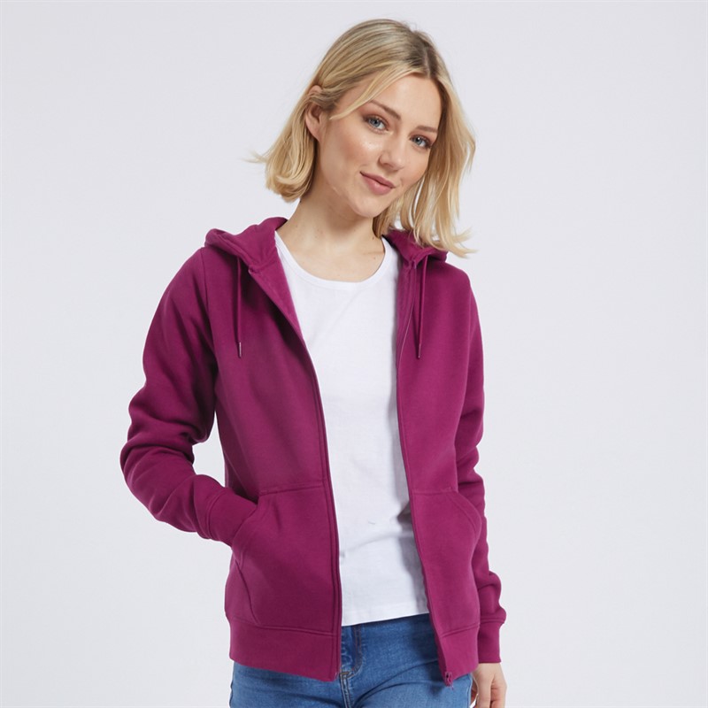 Buy Board Angels Womens Zip-Through Hoodie Raspberry