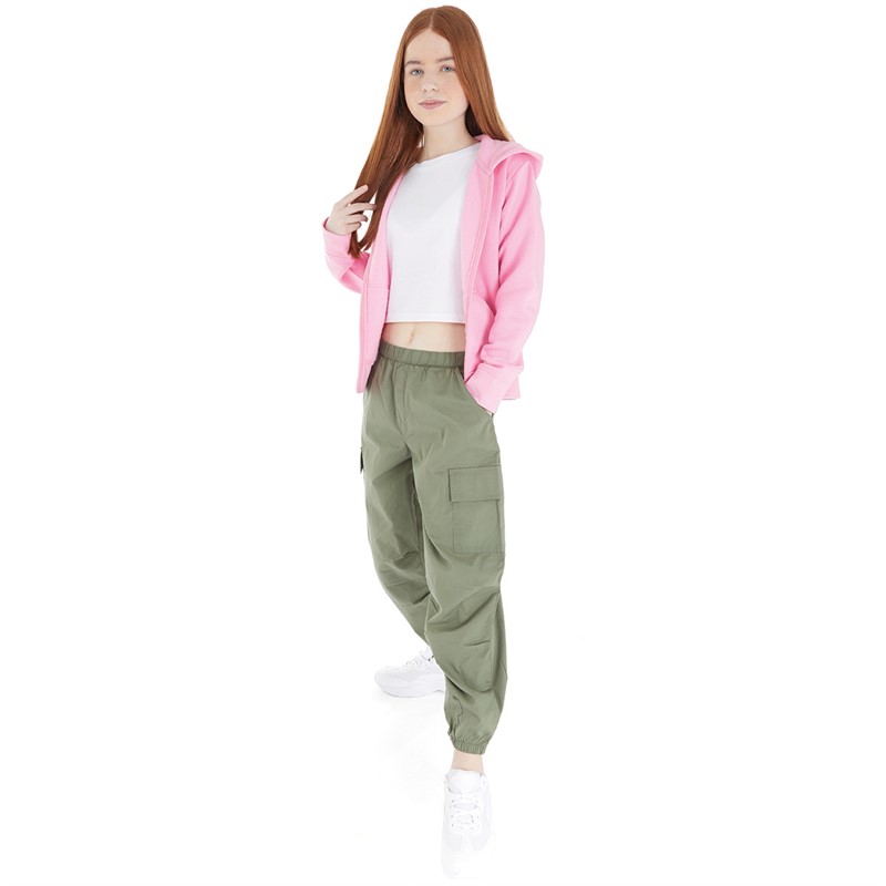 Board Angels Girls Zip Through Hoodie Pink