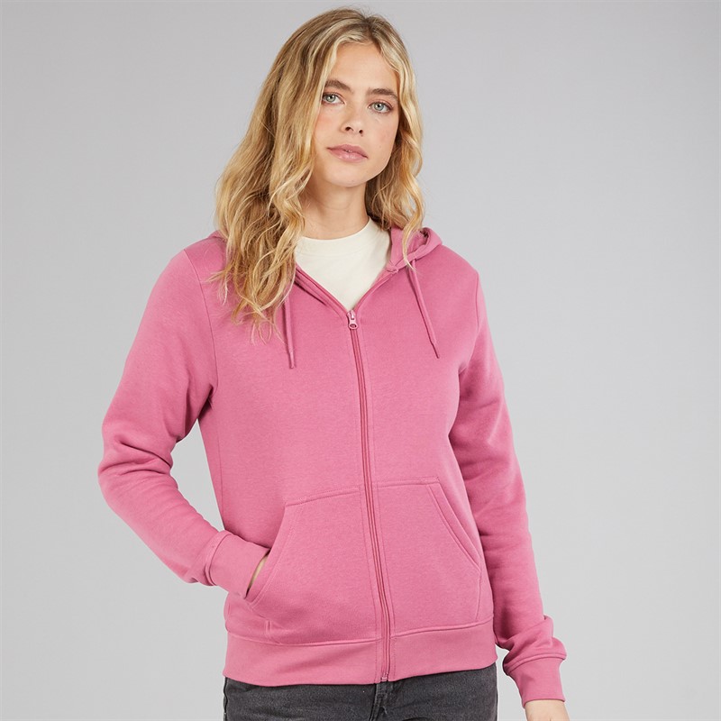 Board Angels Womens Zip-Through Hoodie Rose Wine