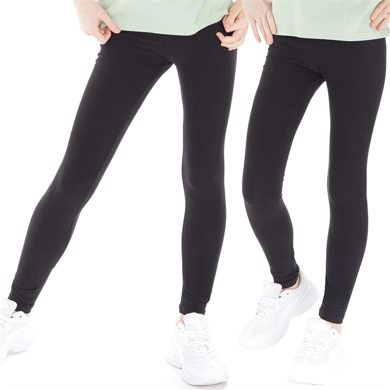 Board Angels Girls Two Pack Leggings Black