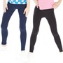 Board Angels Girls Two Pack Leggings Black/Navy