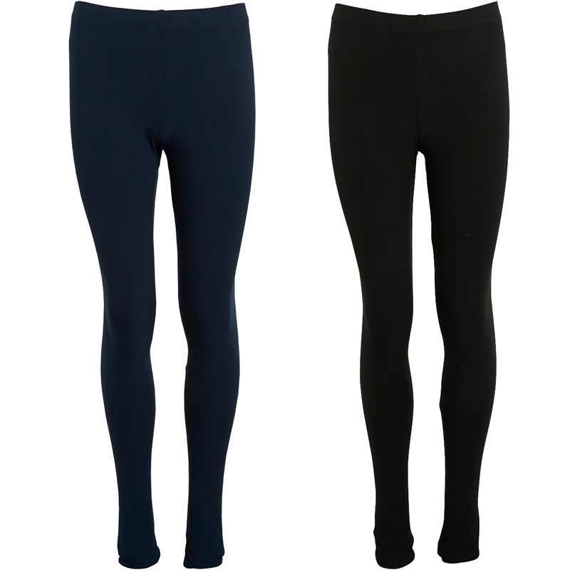 Board Angels Girls Two Pack Leggings Black/Navy