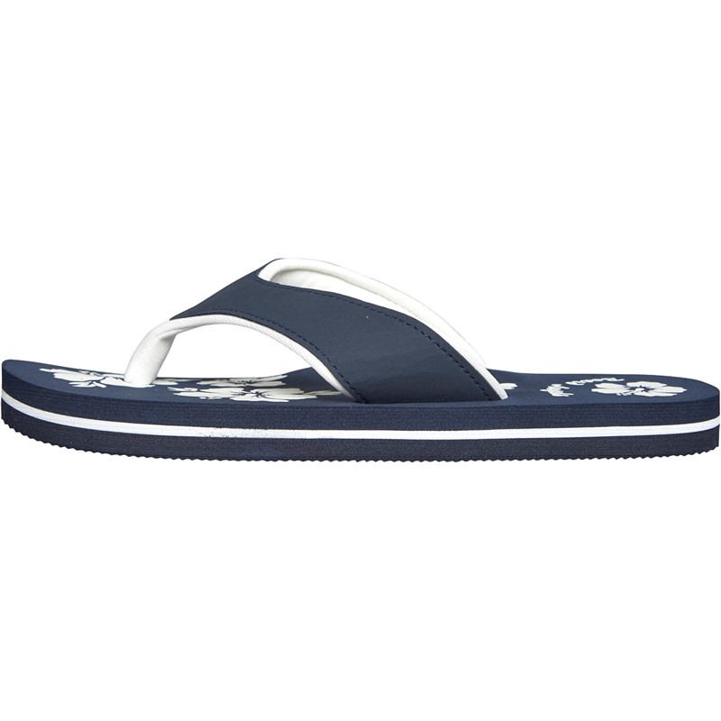 Board Angels Womens EVA Toe Post Sandals Navy/White