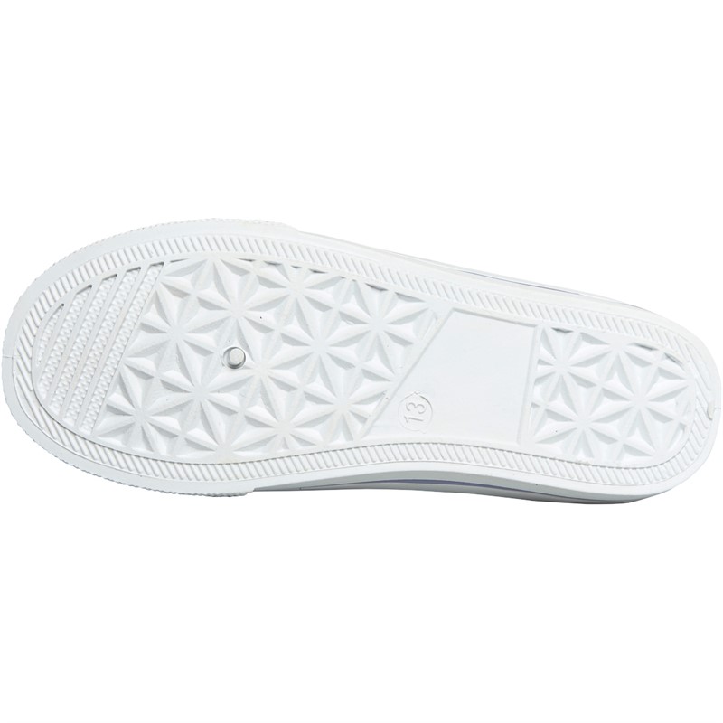 Board Angels Junior Girls Velcro Pumps White