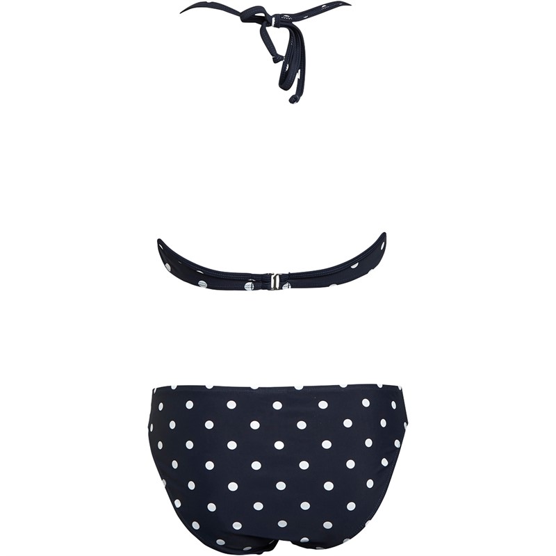 Board Angels Womens Bikini Navy Polka