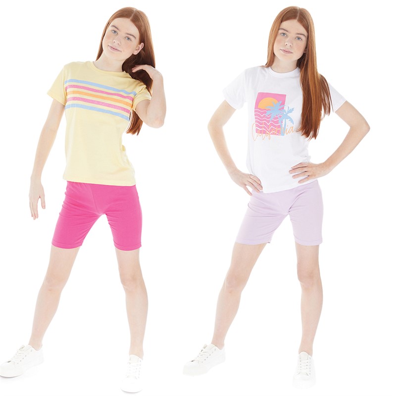 Board Angels Girls Two Pack T-Shirts Multi