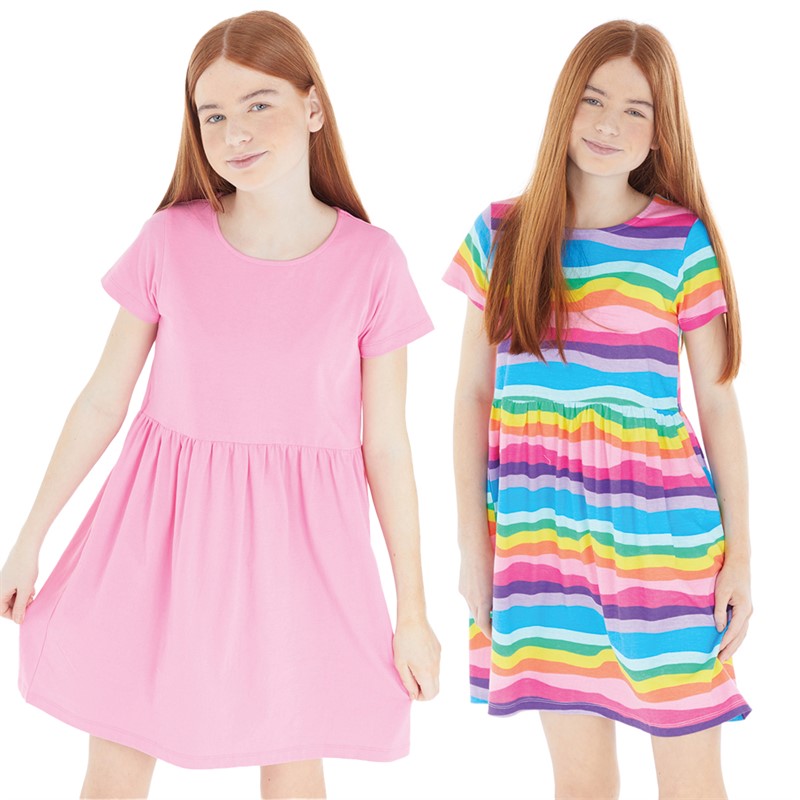 Board Angels Girls Two Pack Dresses Multi