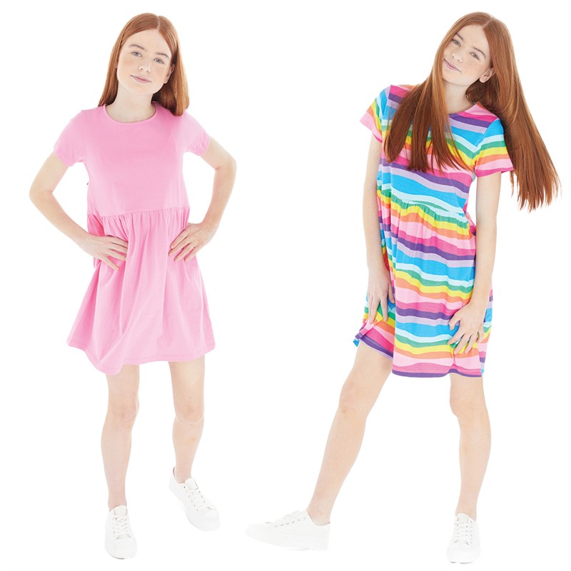 Board Angels Girls Two Pack Dresses Multi