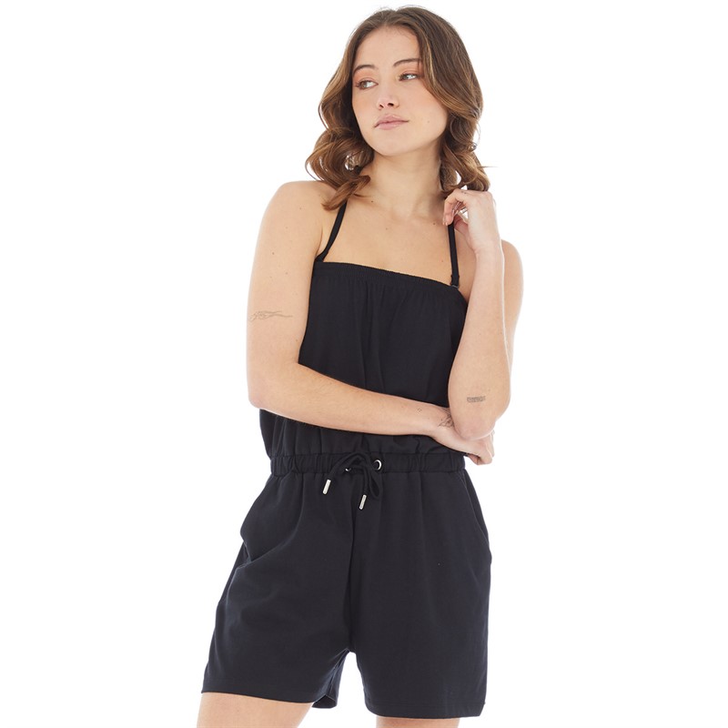 Board Angels Womens Playsuit With Detachable Strap Black