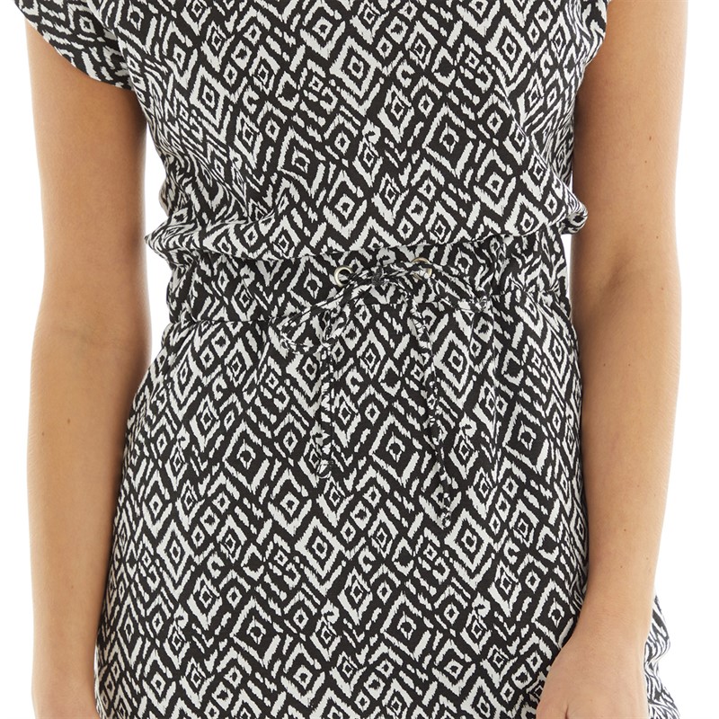 Board Angels Womens Tie Waist Dress Black/White