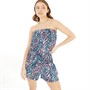 Board Angels Womens Bardot Playsuit Multi Zebra Print