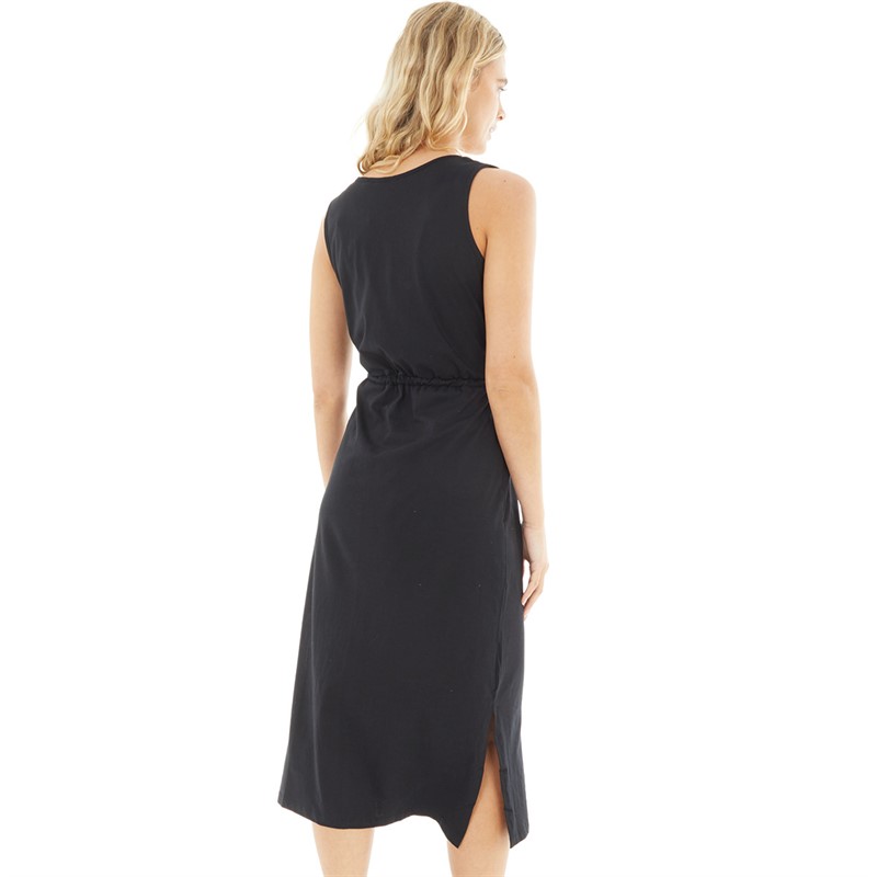 Board Angels Womens Midi Draw Waist Dress Black