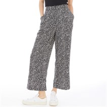 Board Angels Womens Cropped Trousers Black Print