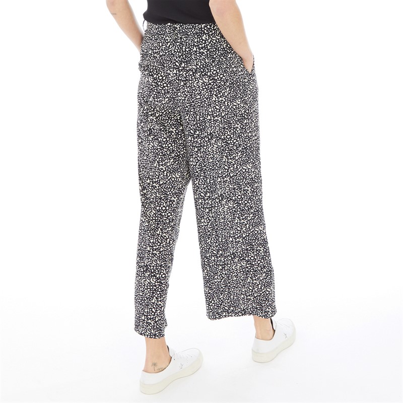 Board Angels Womens Cropped Trousers Black Print