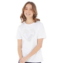 Board Angels Womens Heart T-Shirt White