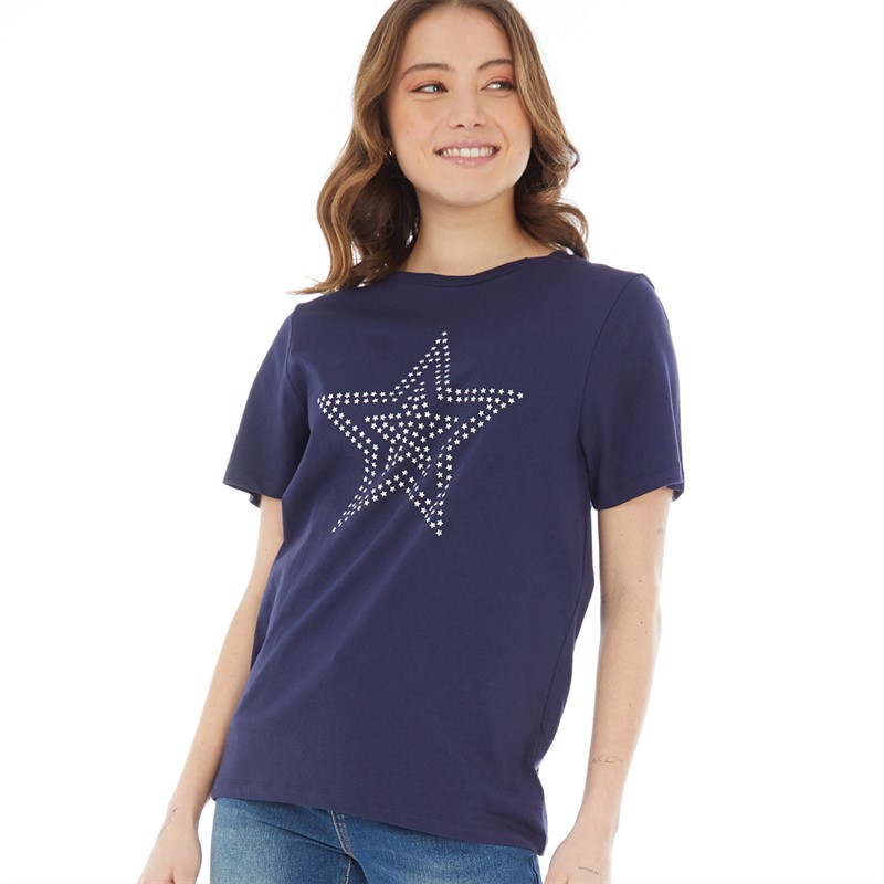 Board Angels Womens Star T-Shirt Navy