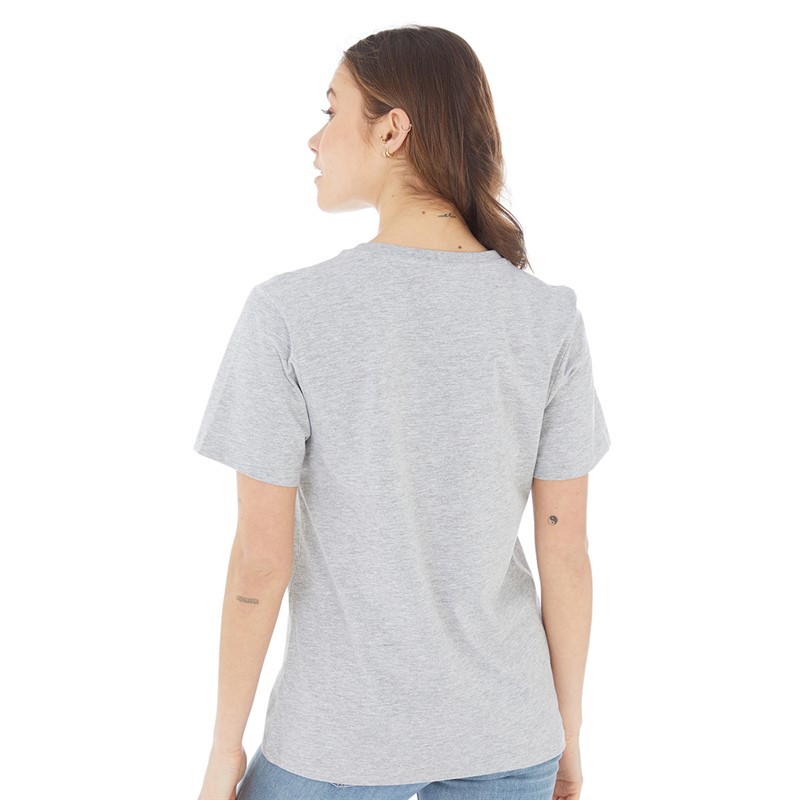 Board Angels Womens Heart T-Shirt Grey Marl