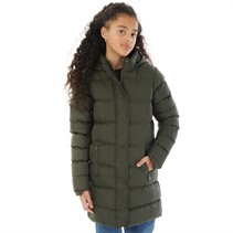 Board Angels Girls Long Puffer Jacket Khaki