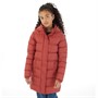 Board Angels Girls Long Puffer Jacket Rust