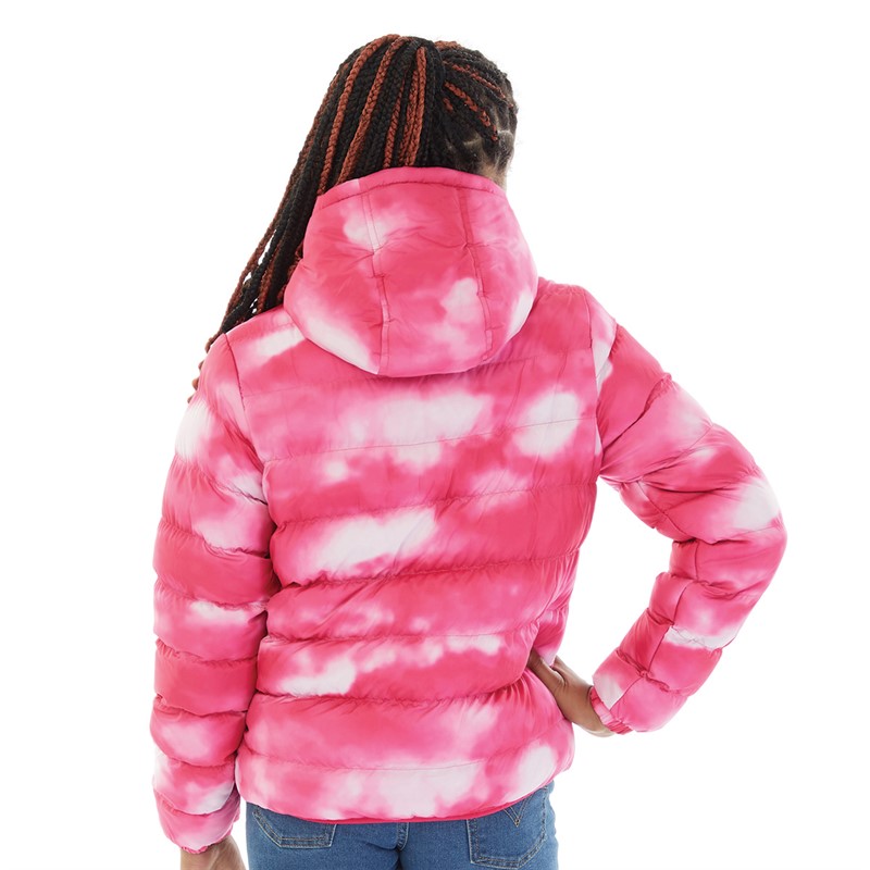 Board Angels Girls Hooded Puffer Jacket Pink