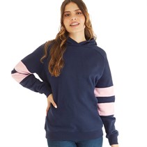 Board Angels Womens Hoodie Navy/Pink