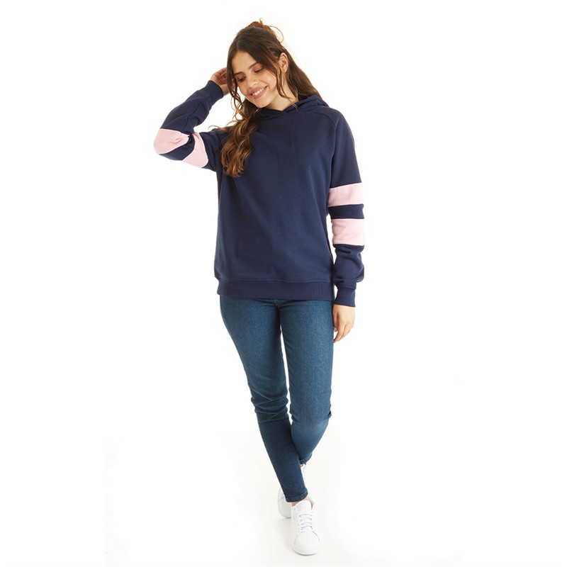 Board Angels Womens Hoodie Navy/Pink