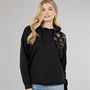 Board Angels Womens Star Print Hoodie Black