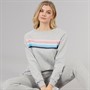 Board Angels Womens Crew Neck Sweatshirt Grey Marl