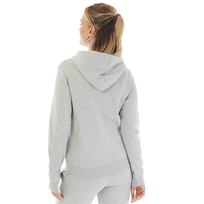 Board Angels Womens Zip-Through Hoodie Grey Marl