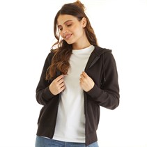 Board Angels Womens Zip-Through Hoodie Black