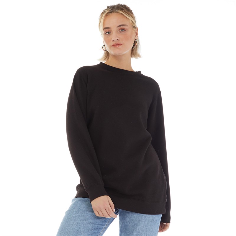 Board Angels Womens Longline Sweatshirt Black