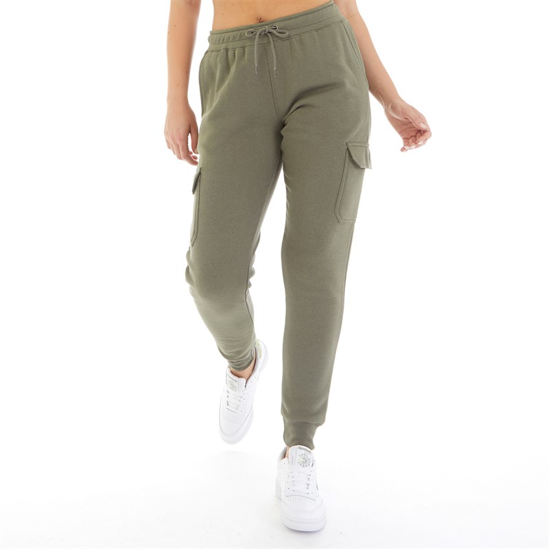 Board Angels Womens Cargo Joggers Khaki