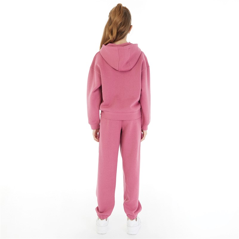 Board Angels Girls Hoodie And Cargo Joggers Tracksuit Pink/Rose Wine