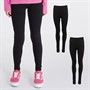 Board Angels Girls Three Pack Leggings Black