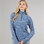 Board Angels Womens 1/4 Zip Microfleece Top Blue