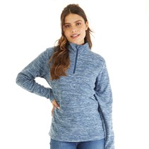 Board Angels Womens 1/4 Zip Microfleece Top Blue