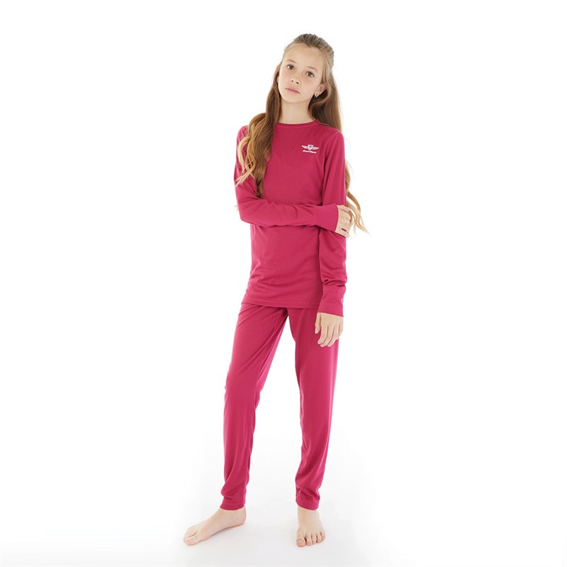 Board Angels Girls Baselayer Set Pink