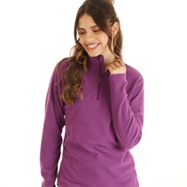 Board Angels Womens 1/4 Zip Microfleece Top Grape