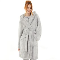 Board Angels Womens Wellsoft Hooded Robe Grey